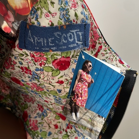 Amie Scott The Wicked Witch Dress Floral Shortsleeves Pocket Vintage Small S New - Picture 8 of 11